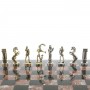Шахматы "Минотавр" доска 36х36 см камень креноид змеевик фигуры металлические