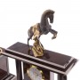 Настольный письменный набор "Конь на дыбах" из природного обсидиана - солидный подарок на стол начальнику