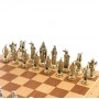 Шахматный ларец "Рыцари крестоносцы" доска бук 43,5х43,5 см / Шахматы подарочные / Шахматы металлические / Шахматный набор / Шахматы деревянные