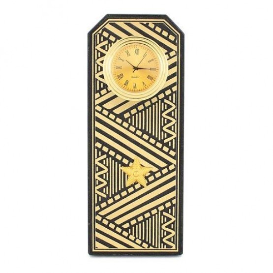 Часы подарочные "Погон генерал" цвет золото камень змеевик 113529