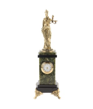Часы из натурального нефрита "Фемида" - отличный подарок на день юриста