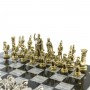Шахматы подарочные "Древний Рим" доска 44х44 см мрамор с металлическими фигурами
