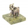 Статуэтка из бронзы и змеевика "Слон идет" 119705