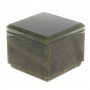 Нефритовая шкатулка 6,5х6,5х5,5 см / шкатулка для ювелирных украшений / для хранения бижутерии / шкатулка из камня
