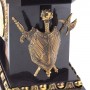 Каминные часы из бронзы "Георгий Победоносец" с подсвечниками камень яшма 113588