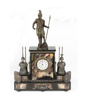 Интерьерные часы из яшмы с бронзой "Спартанец" 175370