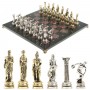 Металлические шахматы "Олимпийские игры" доска 44х44 см камень креноид
