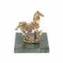 Статуэтка "Лошадь с мухой " из змеевика и бронзы 5,5х5,5х5,5 см 129941