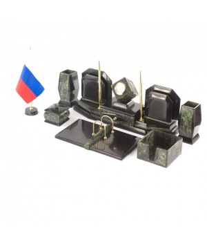 Письменный прибор руководителя из натурального змеевика 121114