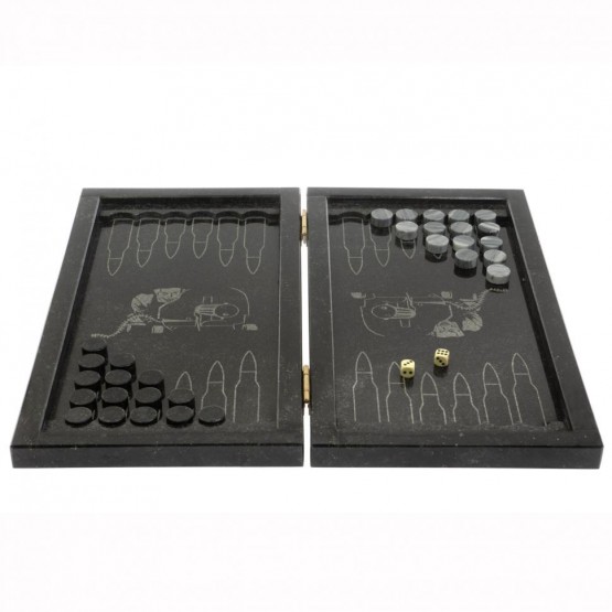 Нарды с гравировкой "Орден СССР" камень гранит 130073