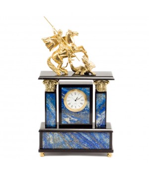 Часы из лазурита "Георгий Победоносец" 115035