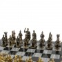Шахматы из бронзы "Римские" доска 44х44 см из серого мрамора 129661