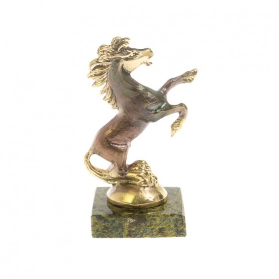 Статуэтка "Конь на дыбах" бронза змеевик 129914