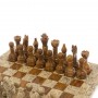 Шахматы из камня "Дебют" оникс, ракушечник доска 25х25 см 128887