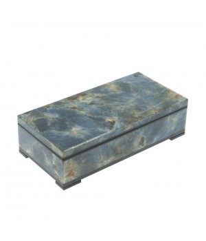 Шкатулка из камня кианит 17,5х9х5 см 128294