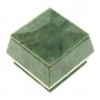 Шкатулка из натурального камня нефрит "Талисман" 8,5х8,5х7 см / шкатулка для ювелирных украшений / для хранения бижутерии / подарок девушке