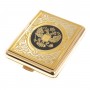 Сувенирный портсигар с гравировкой "Герб России" 20 сигарет в подарочной упаковке Златоуст