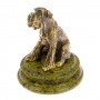 Статуэтка собака "Ризеншнауцер" из бронзы на подставке / бронзовая статуэтка / декоративная фигурка / сувенир из камня