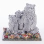 Сувенир "Медведица с медвежатами" из мрамолита 118979