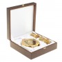 Подарочный набор "Тигр" фляжка и 2 стопки перевертыша в деревянной коробке Златоуст