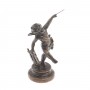 Статуэтка из бронзы "Ангел с арфой" / бронзовая статуэтка / декоративная фигурка