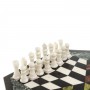 Шахматы из камня "На троих" доска 49х44 см / Шахматы подарочные / Набор шахмат / Настольная игра / Шахматная доска