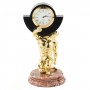 Декоративные часы из камня и бронзы "Атлант" креноид 120104