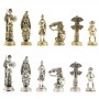 Шахматы декоративные "Дон Кихот" доска 40х40 см камень мрамор лемезит фигуры металлические