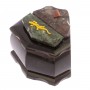 Шкатулка "Ракушка" камень змеевик конгломерат 14х10х9 см / подарочная шкатулка для хранения ювелирных украшений, бижутерии