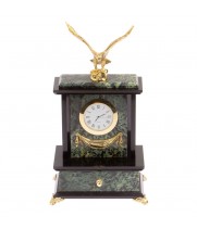 Часы из нефрита "Орел" / настольные часы / часы декоративные / кварцевые часы / интерьерные часы / подарочные часы