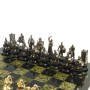 Шахматы подарочные "Турецко-европейская война" камень змеевик бронза 48х48 см 117806