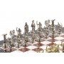 Шахматы "Римские лучники" 28х28 см из лемезита и мрамора