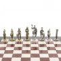 Шахматы "Галлы и Римляне" доска 36х36 см лемезит мрамор 127151