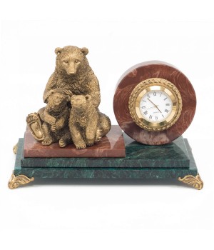 Часы "Медведица с медвежатами" лемезит 117529