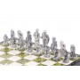 Оригинальные шахматы "Средневековье" камень змеевик мрамор 40х40 см 119960