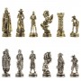 Оригинальные шахматы "Рыцари" доска 28х28 см из камня с фигурами из металла