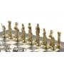 Шахматы "Посейдон" 32х32 см офиокальцит мрамор