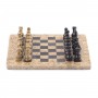 Подарочные шахматы из камня "Дебют" мрамор ракушечник 25х25 см 121658