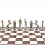 Настольная игра шахматы "Икар" доска 32х32 см из камня мрамор лемезит фигуры металлические