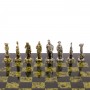 Шахматы "Царь Леонид" доска 28х28 см змеевик 126040