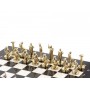 Шахматы "Подвиги Геракла" доска 36х36 см из мрамора / Шахматы подарочные / Шахматы металлические / Настольная игра