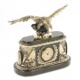 Каминные часы из нефрита с бронзой "Благородный орел" 119795