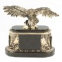 Каминные часы из нефрита с бронзой "Благородный орел" 119795