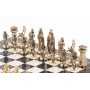 Шахматы "Викинги" бронзовые 40х40 см мрамор змеевик 119984