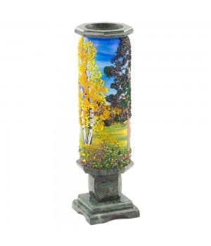 Подарочная ваза из камня "Осень" - красивое украшение интерьера недорого