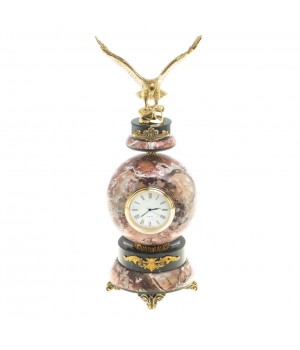 Настольные часы "Орел" из бронзы и камня креноид 117253