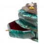 Ларец для украшений камень змеевик, конгломерат 18x11x13,5 см / шкатулка в подарок для хранения ювелирных украшений, бижутерии