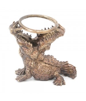 Подставка для шара "Крокодил" из бронзы 117096