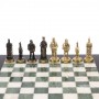 Шахматы бронзовые "Европейские" доска 32х32 см офиокальцит мрамор / Шахматы подарочные / Шахматный набор в подарок / Настольная игра для двоих