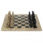 Шахматы "Игрок" из ракушечника и мрамора 38х38 см 129207